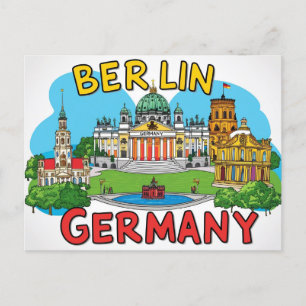 Carte Postale Visitez Berlin, Allemagne