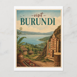Carte Postale Visitez Burundi Voyage Vintage