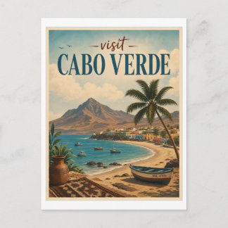 Carte Postale Visitez Cabo Verde Travel Vintage