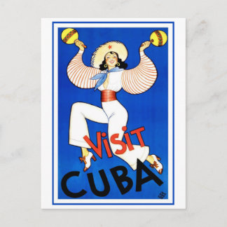 Carte Postale Visitez Cuba Vintage