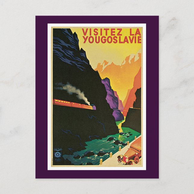 Carte Postale Visitez La Yougoslavie (Devant)