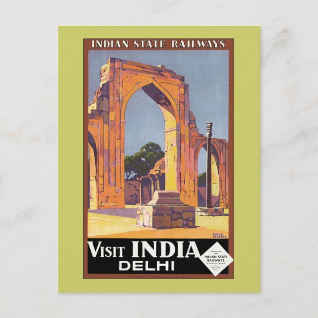 Carte Postale Visitez l'Inde ~ Delhi (Devant)