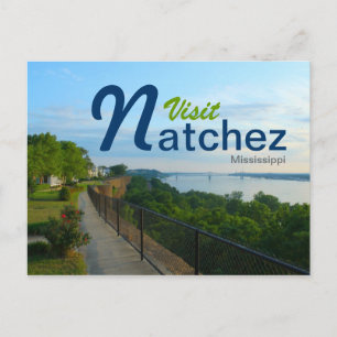 Carte Postale Visitez Natchez, Mississippi sur les falaises