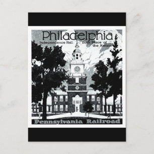 Carte Postale Visitez Philadelphie sur le chemin de fer Pennsylv