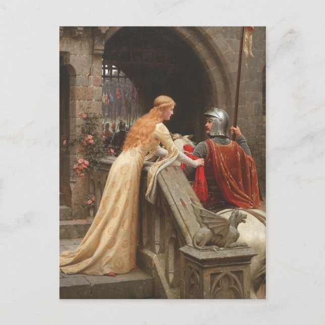 Carte Postale Vitesse de Dieu par Edmund Blair Leighton, C. 1900 (Devant)