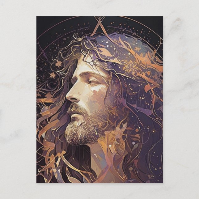 Carte postale vitrail de Jésus (Devant)