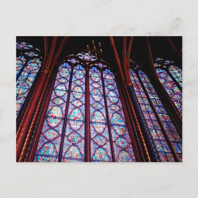 Carte Postale Vitrail de la Sainte-Chapelle à Paris Photo (Devant)