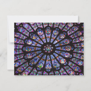 Carte Postale Vitrail, Notre Dame, Paris