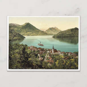 Carte Postale Vitznau et Rigibahn, Lac Lucerne, Suisse cl
