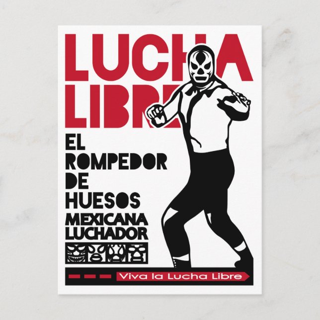CARTE POSTALE VIVA LA LUCHA LIBRE TRES (Devant)