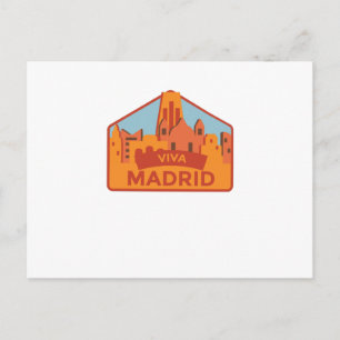 Carte Postale Viva Madrid Espagne City Travel Cadeau