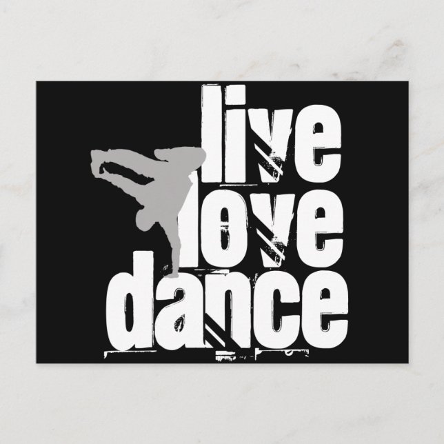 Carte Postale Vivant, amour, danse (Devant)