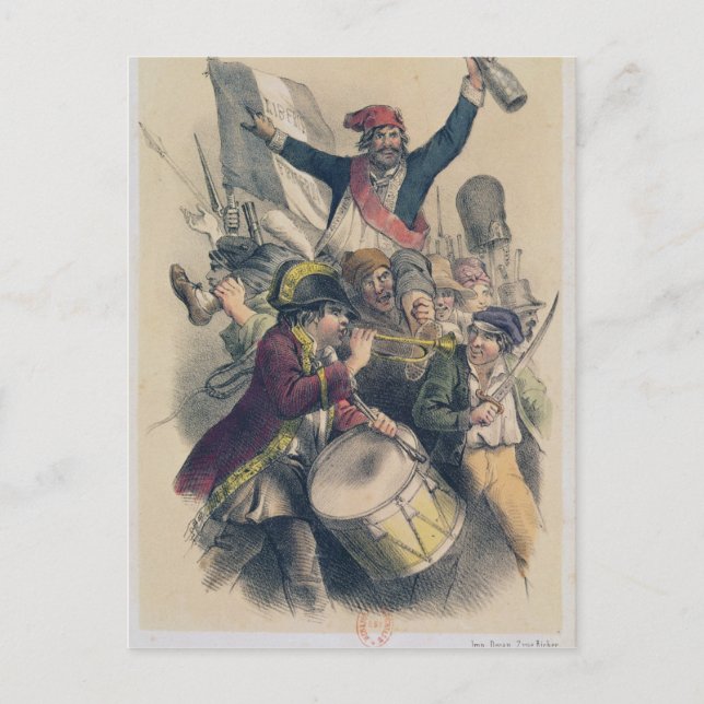Carte Postale Vive la République, 1848 (Devant)