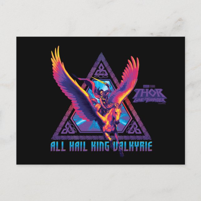 Carte Postale Vive le roi Valkyrie Graphique psychédélique (Devant)