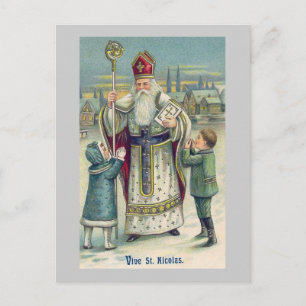 Carte Postale "Vive Saint Nicolas" Français Vintage