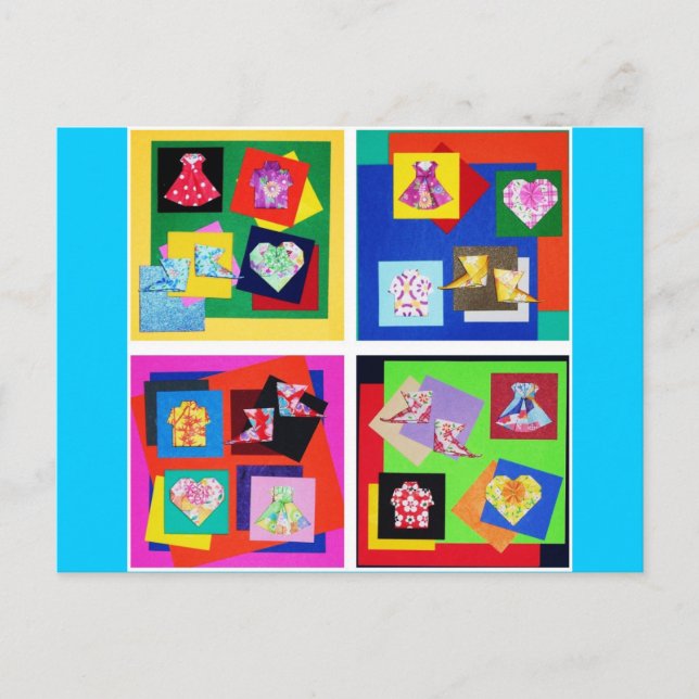 Carte postale Vivid Origami Art (Devant)