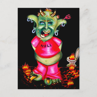 Carte Postale Vivre en enfer