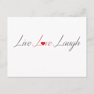 Carte Postale vivre l'amour rire objets