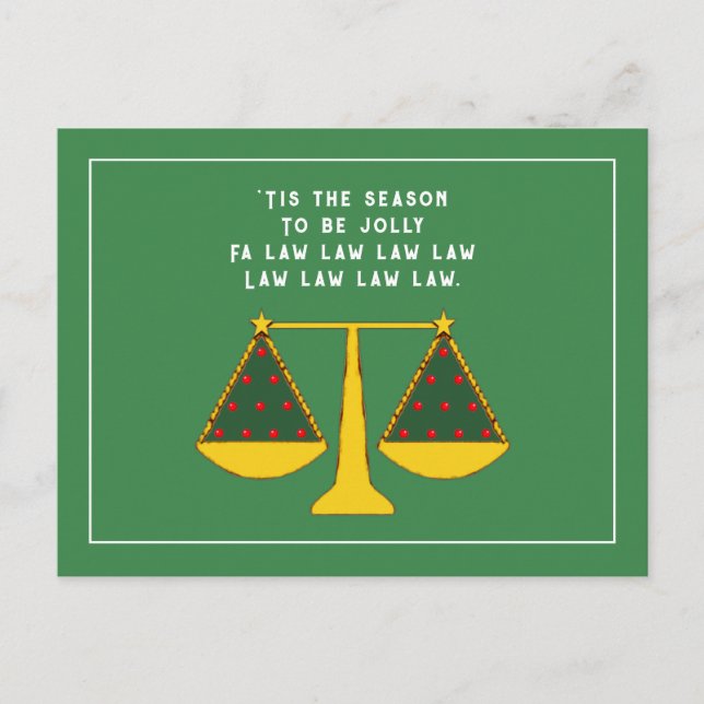 Carte Postale Vœu de vacances de Noël du cabinet d'avocats (Devant)
