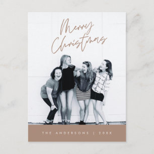 Carte Postale Vœu moderne, Joyeux Noël Photo de famille