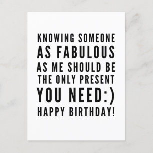 Carte Postale Vœux d'anniversaire sarcastiques drôles pour petit