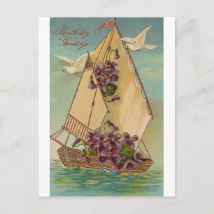 Carte Postale Voeux d'anniversaire vintages