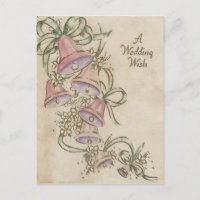 Voeux De Mariage Vintage Avec Cloches