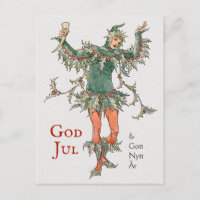 Vœux de Noël Walter Crane Holly (L'homme au gui)