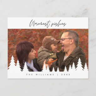 Carte Postale Vœux les plus chaleureux, photo de famille de Noël