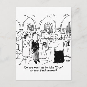 Carte Postale Voeux mariages - Je fais comme réponse finale