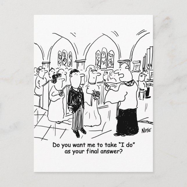 Carte Postale Voeux mariages - Je fais comme réponse finale (Devant)