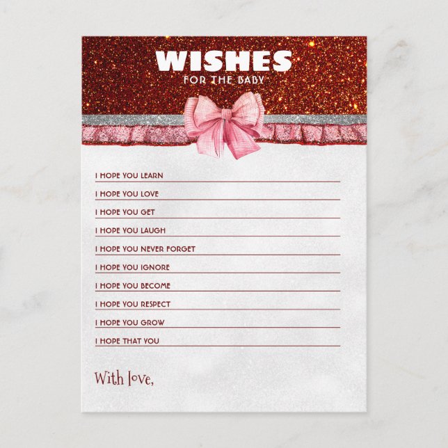 Carte Postale Voeux Pour Le Baby shower Baby Christmas Père Noël (Devant)