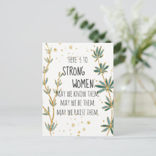 Carte Postale Voici à Strong Women Gold Parties scintillant Vert
