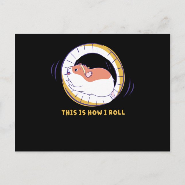 Carte Postale Voici Comment je roule Hamster Wheel Hamster Cage (Devant)