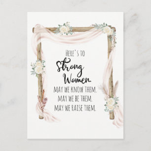 Carte Postale Voici la citation d'une femme forte à Tribal Boho