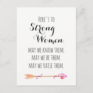 Carte Postale Voici la citation d'une femme forte de la flèche t