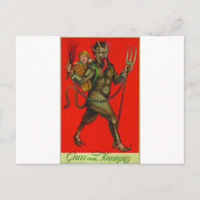 Carte Postale Voici le Krampus ! (Devant)