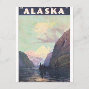 Carte Postale Voici l'oeuvre d'affiche Vintage voyage de l'Alask