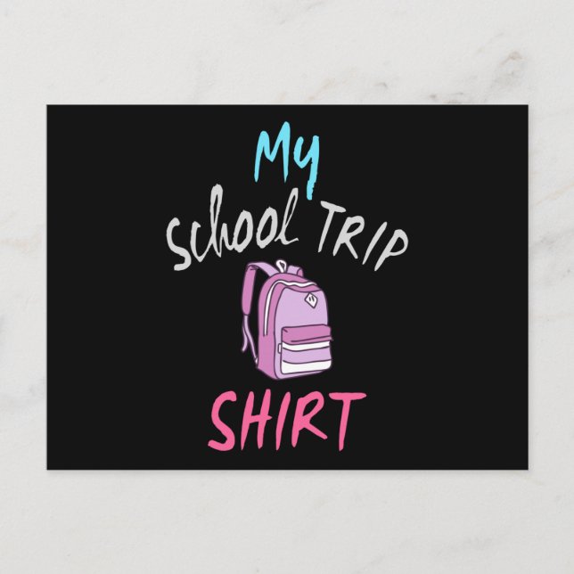 Carte Postale Voici ma chemise officielle de voyage à l'école (Devant)
