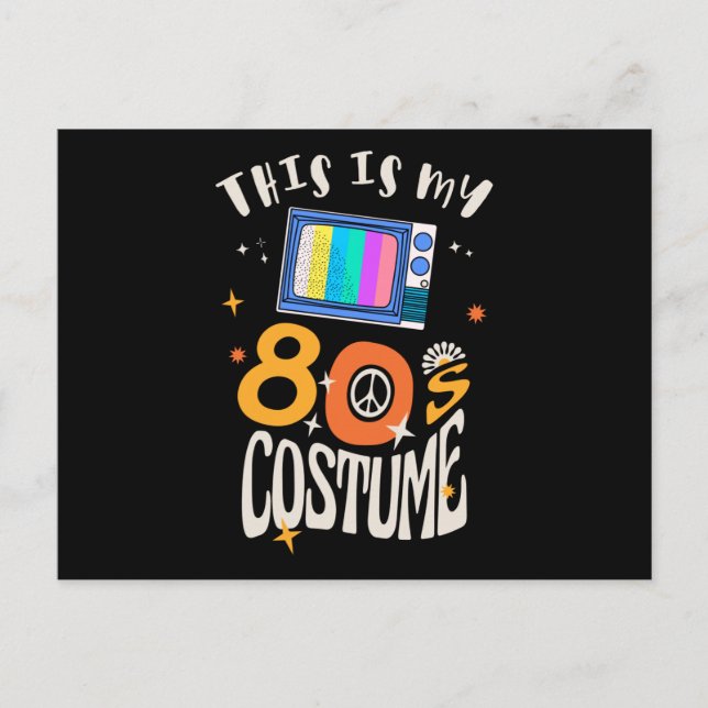 Carte Postale Voici mon costume des années 80 (Devant)