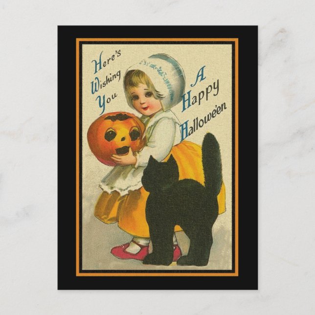 Carte Postale Voici pour vous souhaiter un Halloween heureux (Devant)