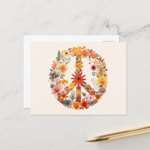 Carte Postale Voie de Paix fleur sauvage