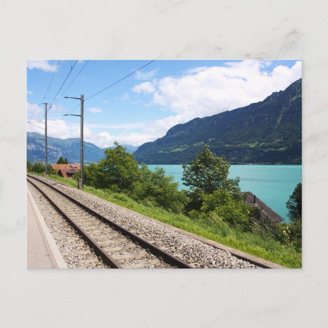 Carte Postale Voie ferroviaire suisse (Devant)