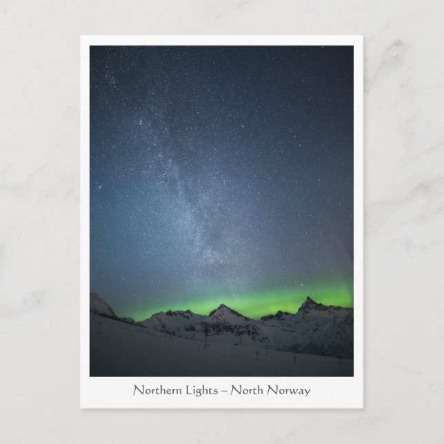 Carte Postale Voie Lactée Northern Lights (Devant)