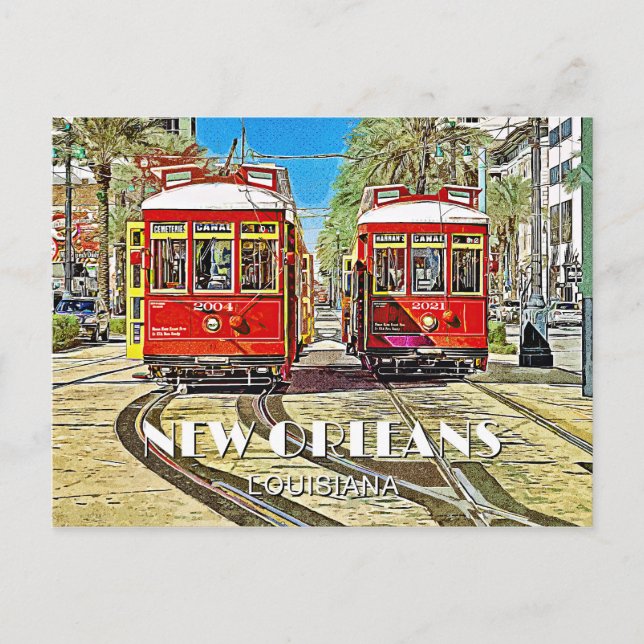 Carte Postale Voies de la Nouvelle-Orléans (Devant)
