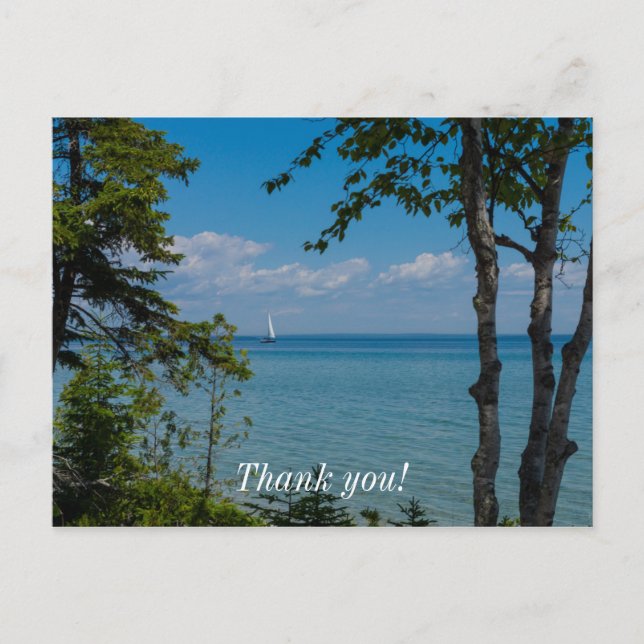 Carte Postale Voile à Mackinac (Devant)