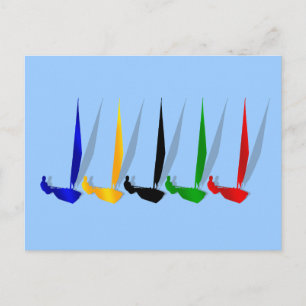 Carte Postale Voile Amateurs de yacht voilier voilier