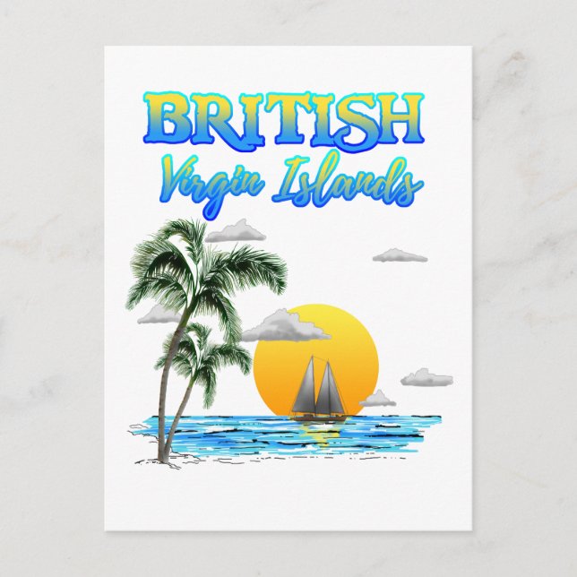 Carte Postale Voile aux îles Vierges britanniques (Devant)