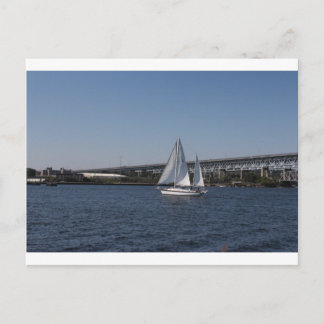 Carte Postale Voile dans le magnifique Groton CT