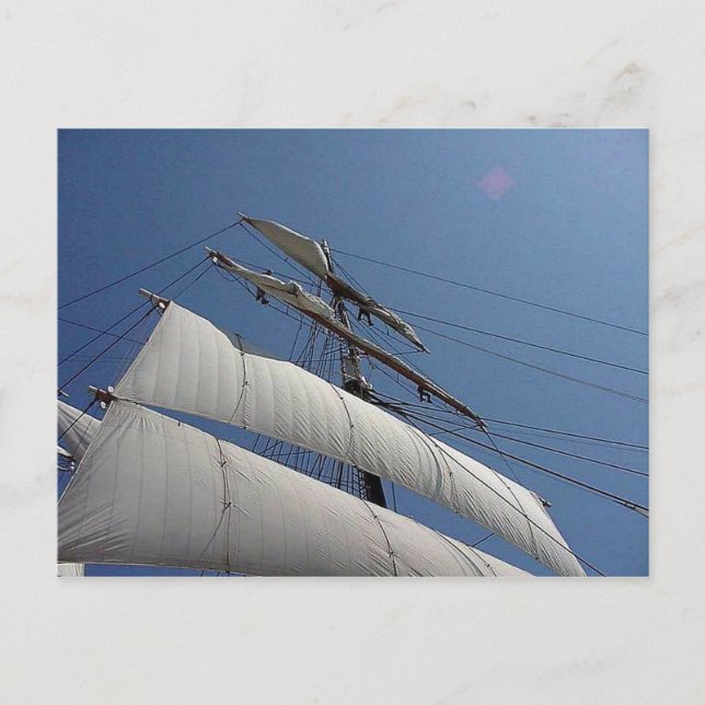 Carte postale Voiles de grand navire (Devant)